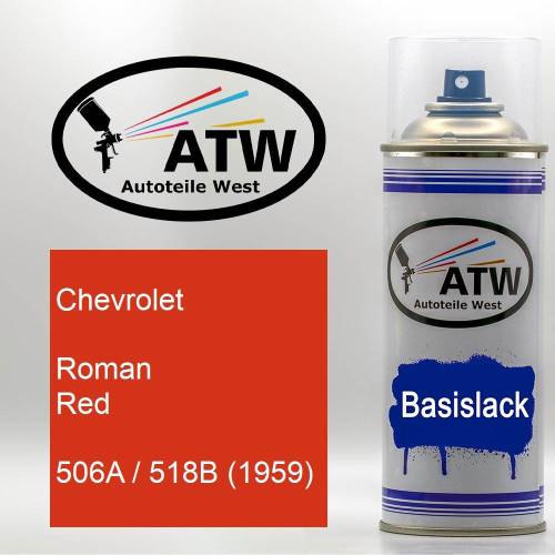 Chevrolet, Roman Red, 506A / 518B (1959): 400ml Sprühdose, von ATW Autoteile West.